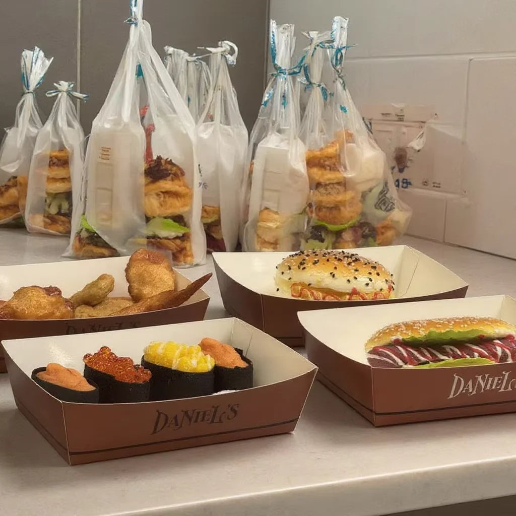 Custom Takeaway Deli Food Boxs Paper Disposable Packaging Brunch with Window Food Container Take Away Food Box