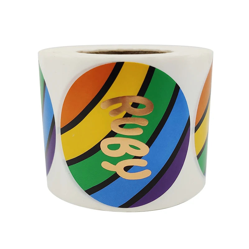 Custom Printed Logo Labels for Packaging Vinyl Waterproof Sticker Printing Roll Label Round Stickers