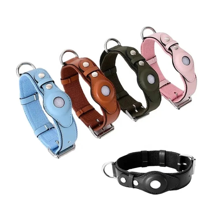 GPRS Location Pet Collar Air Tag Dog Training Collar Luxury Outdoor Tracking Leather Quality Security Solid Cat Airtag Leather