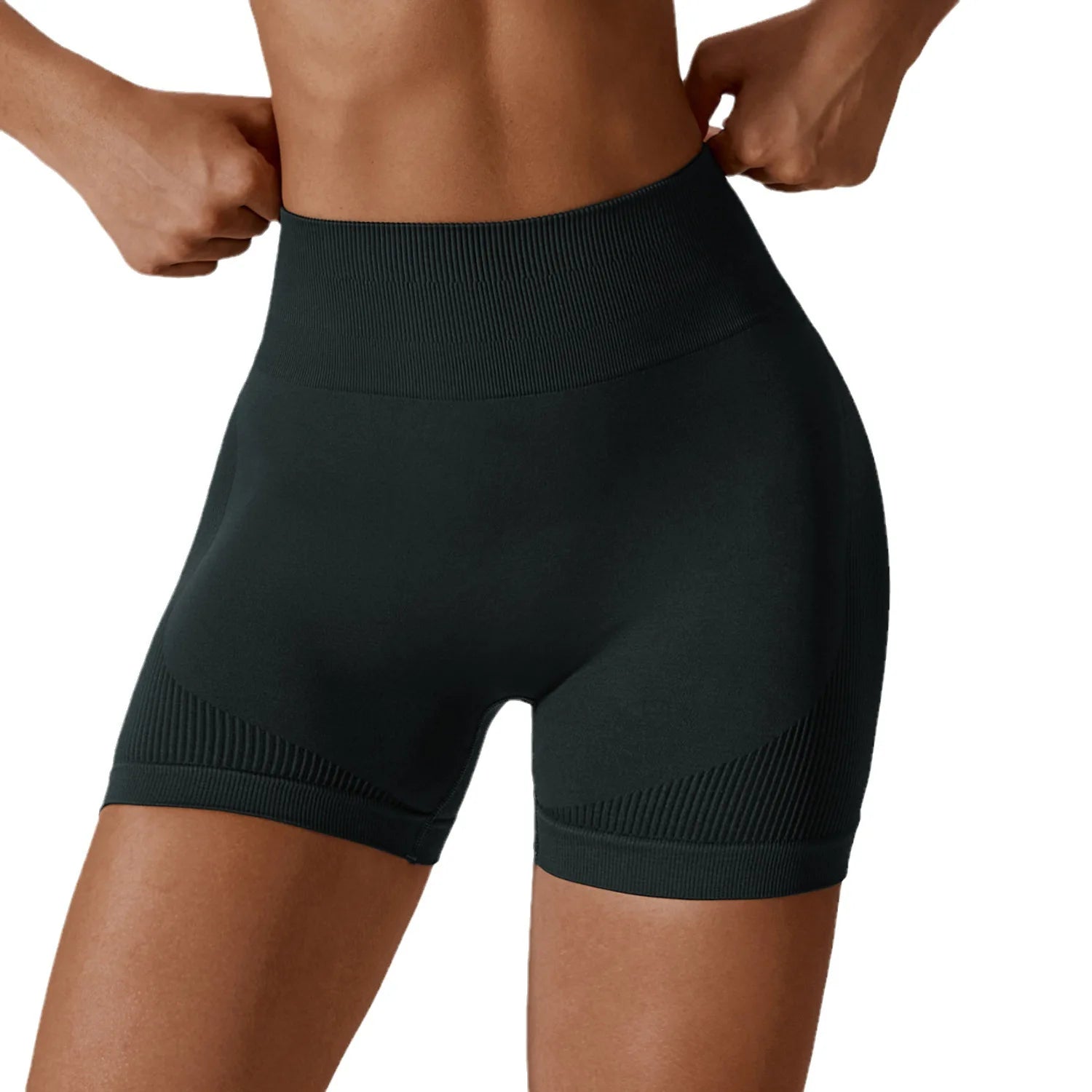 Seamless Hip Lifting Yoga Shorts Tight Waist Fitness Pants Women's Cycling Tight Sports Shorts