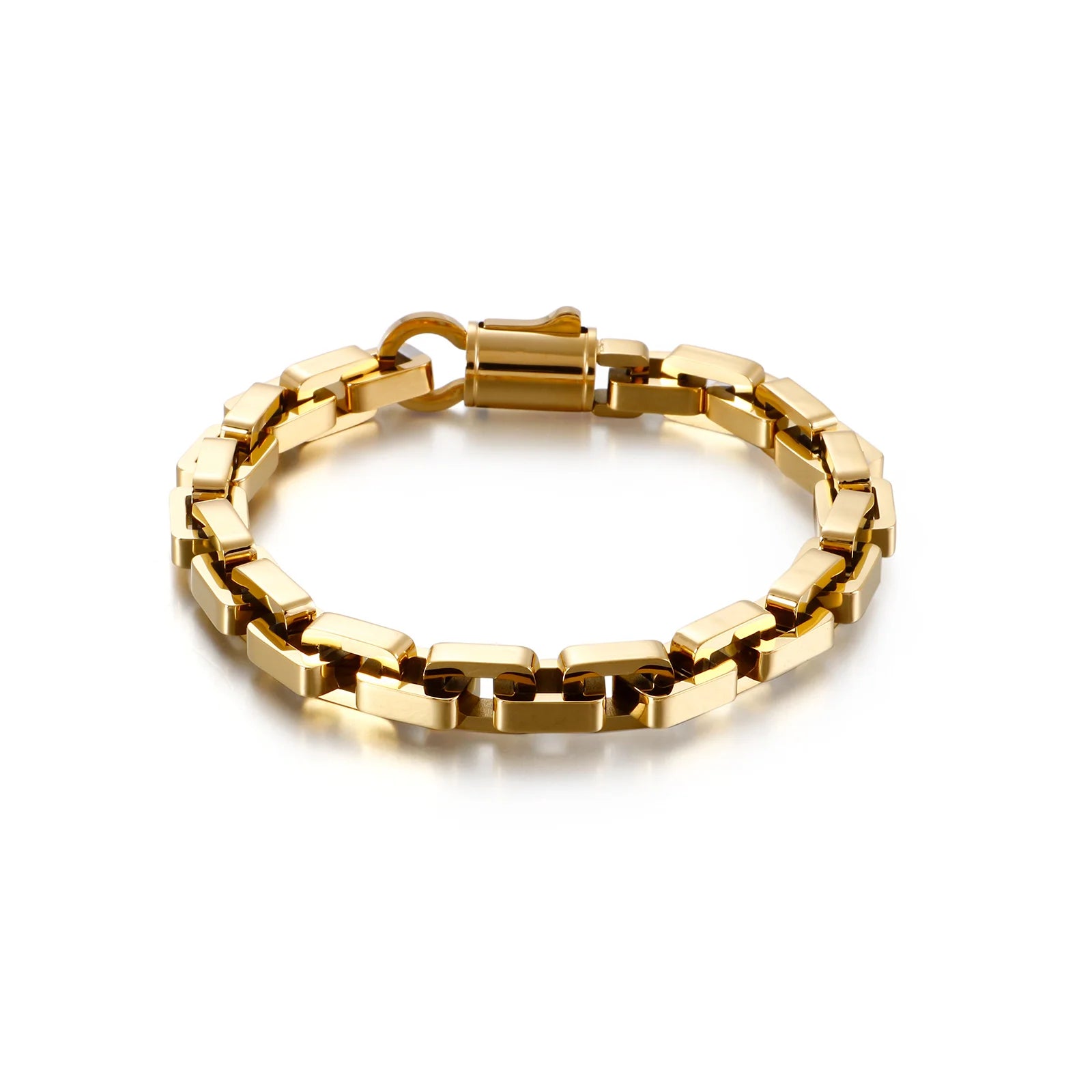 KALEN Fashion Cuboid Chain Stainless Steel Bracelet Men