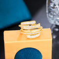 Sample Available Women Luxury Engagement Cubic Zircon Unique Finger Multilayer Open Rings for Girls Adjustable Jewelry