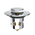 Stainless Steel Chrome Plated Modern Slotted Shower Waste Drain Pop Push Basin Strainer Easy Installation Bathroom Kitchen Sinks