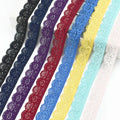Deepeel EB230 25mm Garment Bag Stretch Lace DIY Accessories Clothes Edge Underwear Strap Sewing Elastic Band Lace Trim