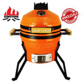 KIMSTONE 13 Inch Commercial Small Mini BBQ Grill Charcoal Portable Outdoor Barbque Grill  Ceramic Kamado Grill With Handle