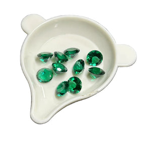 HQ GEMS 1-12mm Manufacturer Lab Grown Created Brilliant Cut Dark Green Zamba Emerald Stone on Sale