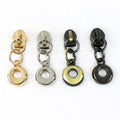 MeeTee KY245 3# Luggage Hardware Accessories Cat Eye Alloy Zipper Slider Garment Decoration Hanging Plated Nylon Zipper Puller
