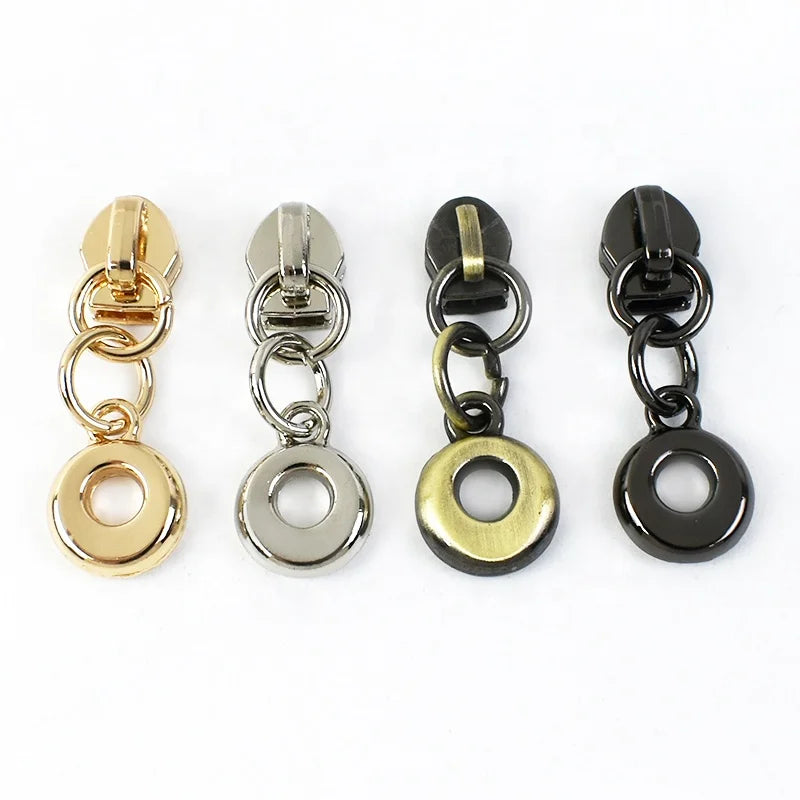 MeeTee KY245 3# Luggage Hardware Accessories Cat Eye Alloy Zipper Slider Garment Decoration Hanging Plated Nylon Zipper Puller