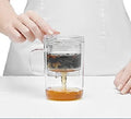 500ml Press Button Modern Luxury Design High Quality Eco-Friendly Borosilicate Glass Teapot with Infuser