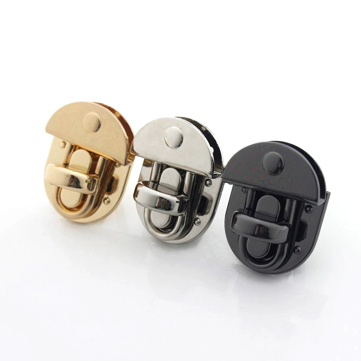 Metal Oval Shape Turn Lock Lock Twist Clasp Leather Craft Women Handbag Shoulder Bag Purse DIY Hardware