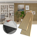 KASARO Modern Sound Absorbing Modern Peel and Stick Wall Panel Self Adhesive 3d Acoustic Wood Slat Panels for Home Decoration