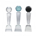 Factory Direct Sales Luxury Feng Shui Transparent Crystal Ball Game Trophy with Customizable Picture Logo