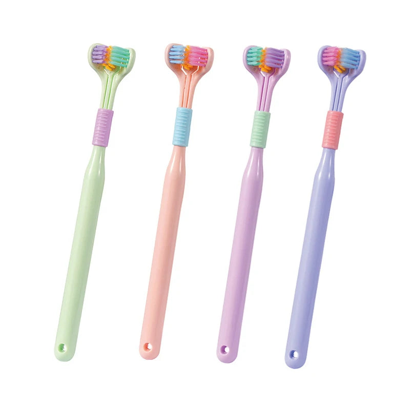Soft Bristle Fully Wrapped 3-Side Toothbrush for Deep Cleaning Teeth Fast Oral Care Cleaner for Adults-for Home Travel Hotel Use