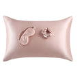 Soft Luxury Silk Satin Sleeping Pillowcase Plus Hair Scrunchies and Sleep Eye Mask