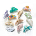 GENYA 2025 Custom New 10cm Acetate Hair Claw Fashion Hollow Acrylic Claw Clip Large Women Hair Clip Claw for Women