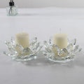 Factory Wholesale New Transparent Crystal Lotus Wedding Table Decoration Acrylic Candlestick Holder for Centerpieces Weddings