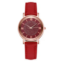 Fashion Alloy Cheap Starry Frosted PU Leather Strap Ladies Watch Factory Spot Wholesale Custom LOGO Women Gift Quartz Watches