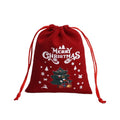 Wholesale Christmas Gift Bags Flannel Small Bag with Drawstring Medium Size Good for Xmas Party Favors
