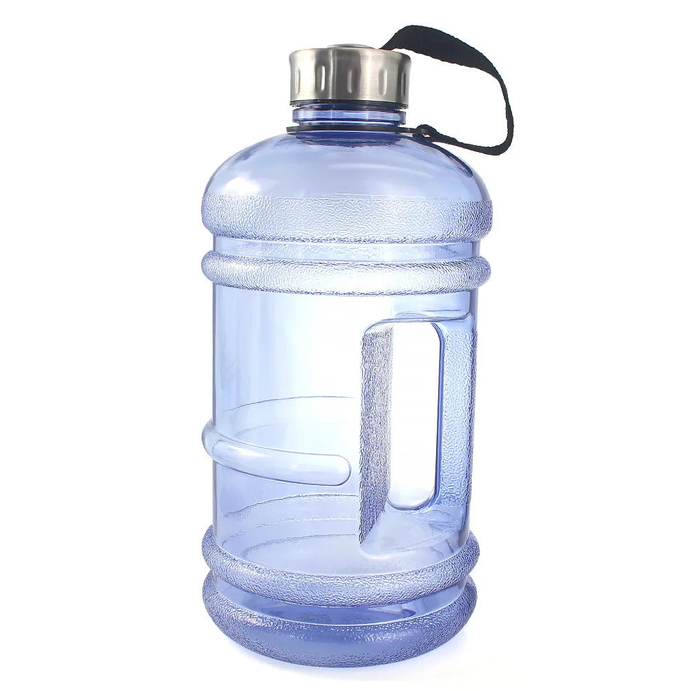 BPA Free Large Capacity Big Half Gallon PETG Water Jug 2.2 Litre Sport Gym Bottle with Handle and Sleeve