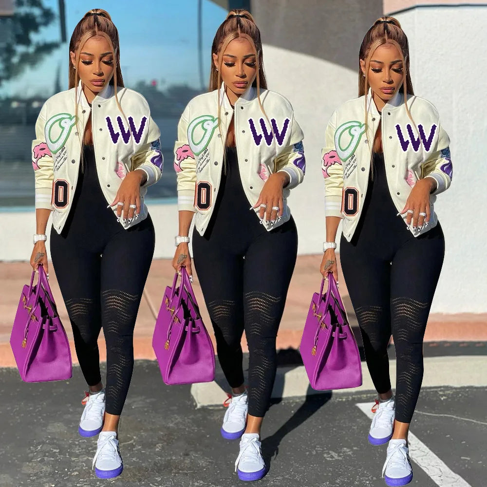 2022 Women Spring Fashion Varsity Jackets