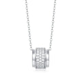 Factory Wholesale New Jewelry Gift 925 Sterling Silver Modern Ten Mile Galaxy Moissanite Pendant Chain Necklace for Women