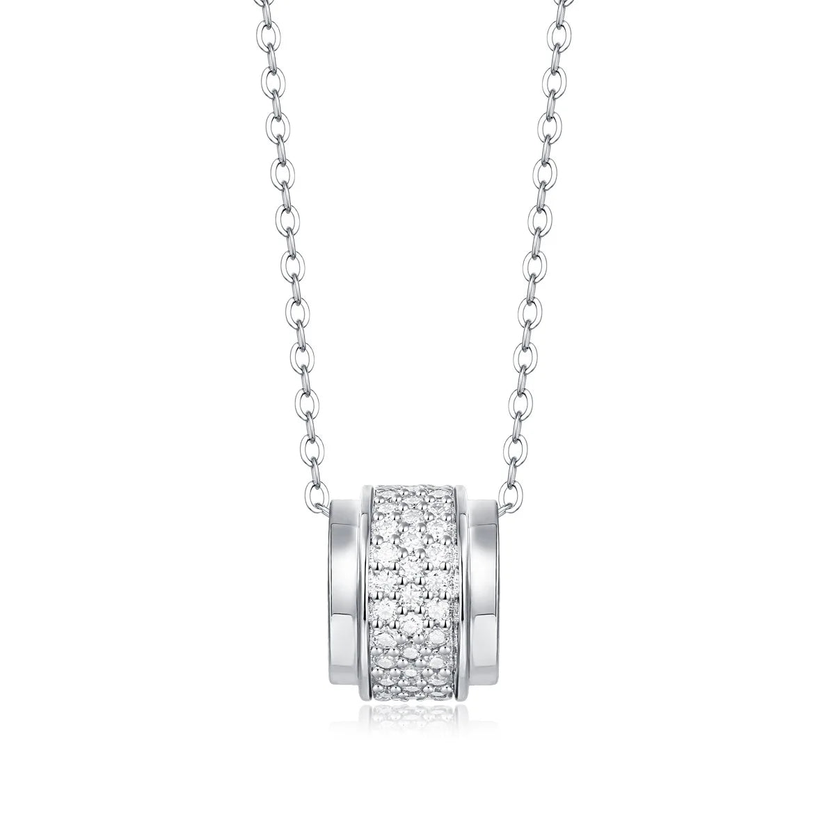 Factory Wholesale New Jewelry Gift 925 Sterling Silver Modern Ten Mile Galaxy Moissanite Pendant Chain Necklace for Women MegaBDM