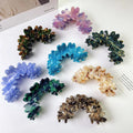 Fashion Hair Clip Barrette Wholesale Customizable Peacock Blue Geometric Shape Acetate 9x5cm Hair Claw Clip Wave
