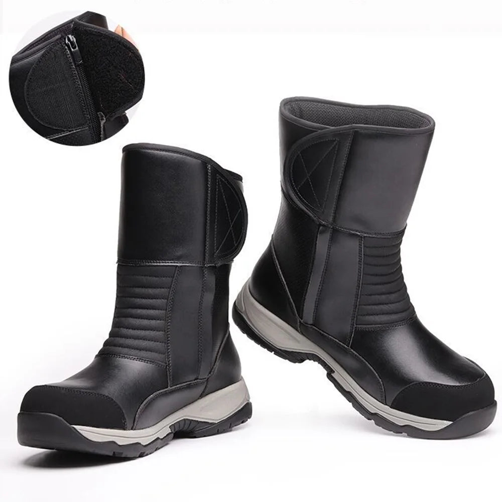 Microfiber Leather MD Rubber Sole Industrial Boots Breathable Black Men Steel Toe Price Fashion Safety Boots
