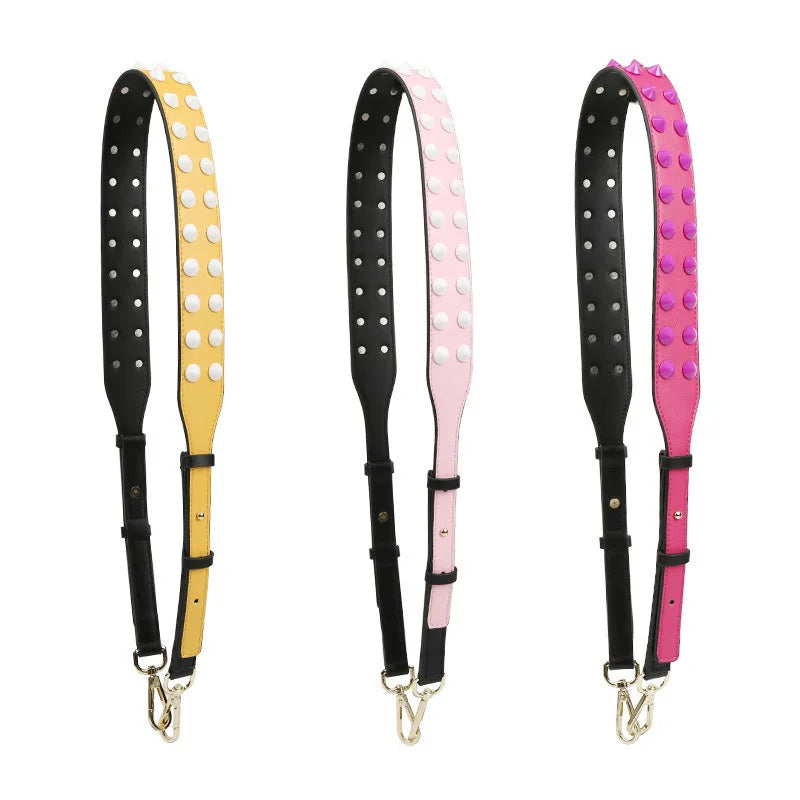 Deepeel ZP036 4CM Riveted Bag Strap Purse Accessories Adjustable Removable Crossbody Bag Belt Straps