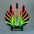 Nightclub bar Custom LOGO Acrylic Peahen Coral Carrier Glorifier Display VIP champagne Stand Racks Flashing LED Bottle Presenter