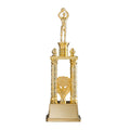 Hot Sale Design Champions League Four Pillar Trophy Basketball Metal Trophy for Sports Competitions JS01