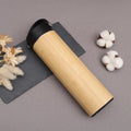 Top Eco Reusable Stainless Steel Bamboo Coffee Mug Bamboo Thermo Bottle 380ml Bamboo Shell Vacuum Thermos Water Tea Cup