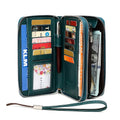 New Clutch Phone Bag Travel Long Double Zippers Wallet RFID Passport Holder Clutch Ladies Purse Trifold Pu Leather Women Wallet