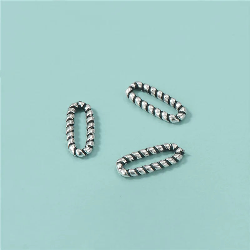 Wholesale Bulk Price Antique 925 Sterling Silver Jump Closed Ring Oval Shaped Jump Ring Jewelry Findings