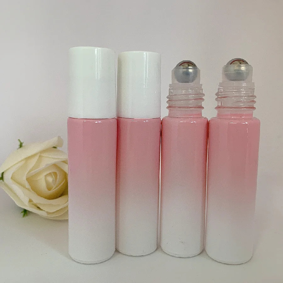 10ml Glass Roller Bottle with Roll on Sealing for Essential Oils and Gradient Lip Tint Perfume