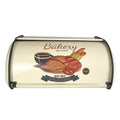 Vintage Bread Box Teal Farmhouse Large Bread Container with Roll Top Lid Rustic