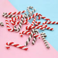Mini Christmas Cane Candy Santa Claus Polymer Clay Charms Resin Accessories Acrylic Plastic & Lucite Beads