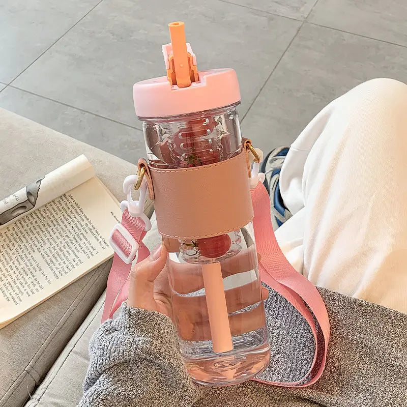 Wholesale 800ml Large Capacity Eco-Friendly Boiling Applicable Portable Bpa Free Reusable Travel Plastic Fruit Infuser Bottle