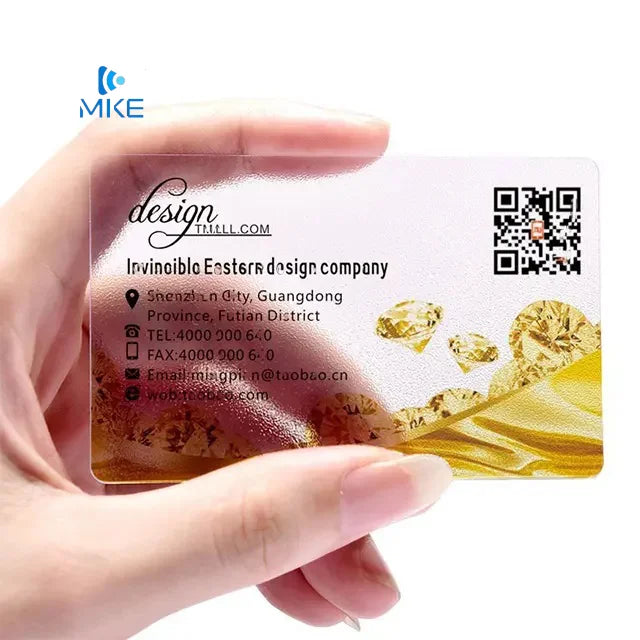 Transparent Business Visite Card Pvc Cards for Printing