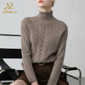 Winter Turtleneck Sweater Women Keep Warm Fleece Lined Knitted Pullovers Korean Fashion Velvet Basic Slim Knitwear Jumper Top