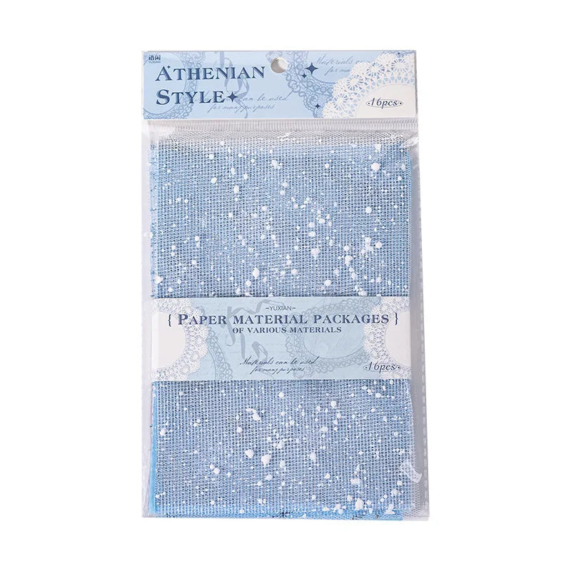 16pcs/pack Material Pack Athens Wind Elephant Series Skeleton Mesh Handbook Pain Pack Bottom Material