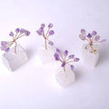 Natural Amethyst Fluorite Quartz Tree with Selenite Stone Base Lucky Crystal Craft for Gifts Enhanced Readability SEO Visibility