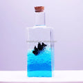 Pirate Ship Fluid Drift Bottle Unsinkable Boat Pirate Ship Toy in Drifting Bottle Liquid Wave Cruise Fluid Ship Decoration