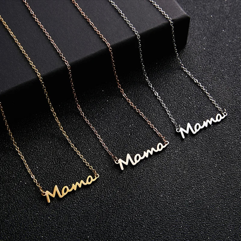 100 Models Mother's Day Gift for Mom Mother Stainless Steel 18K Gold Rose Gold Plated Mama Necklace Bracelet Ring Jewelry Set