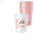Bride to Be Bachelorette Party Supplies Round Plastic Drinking Cups for Engagement Wedding Accessories