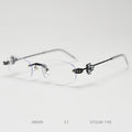 2026 Fashionable Frameless Glasses with Blue Light Blocking Lenses Small-Frame Eyeglasses Women Designer Eyewear Brands