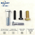 MALAXY M20X70 Csk Cw Nut & Washer Galvanized Stud With 2 Nute M8 X 20 Black Hex Bolt