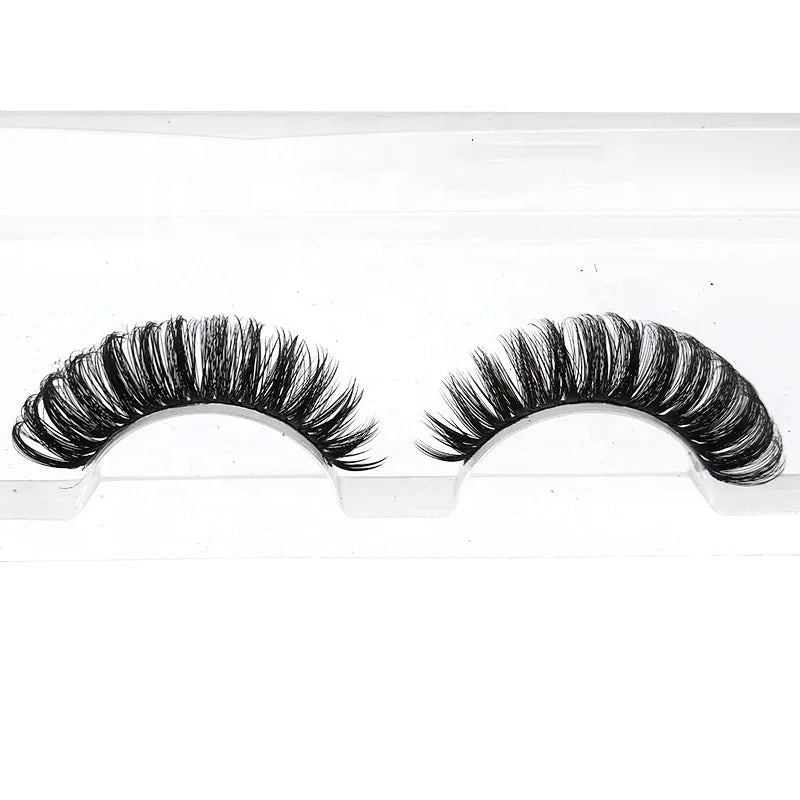 AJ01 d Curl False Eyelashes Russian Strip Lash Faux Mink 17mm Cat Eye Lashes Wink Winged Eyelash Extensions