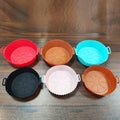 Custom Reusable 8 Inch 20cm Food Safe Silicone Basket Bowl Silicone Air Fryer Pot Liners