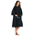OEM Microfiber Adult Knitted Hooded Towel Custom Logo Absorbent Quick-Dry Compressed Changing Robe Beach Surf Ponchos All-Season